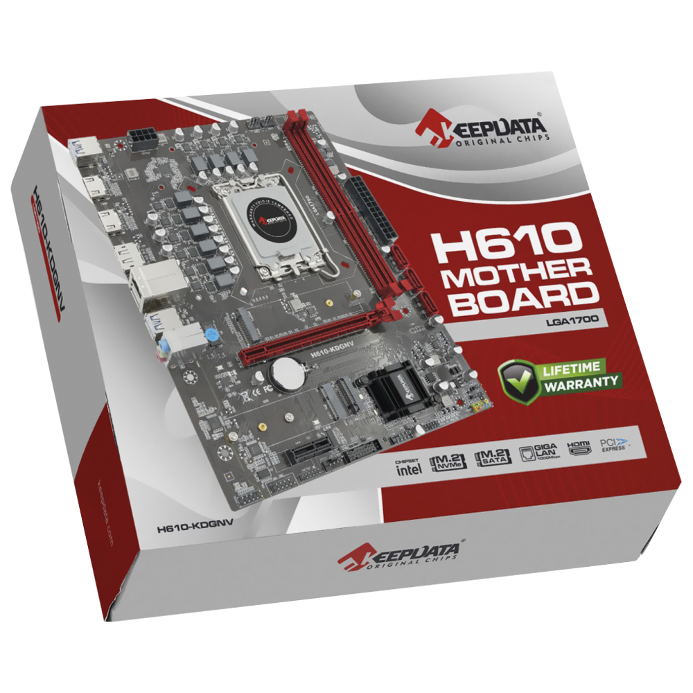 Placa Mãe Keepdata H610-KDGNV Socket LGA 1700 / DDR4