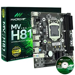 Placa Mãe Macrovip MV-H81 Socket LGA 1150 / VGA / DDR3