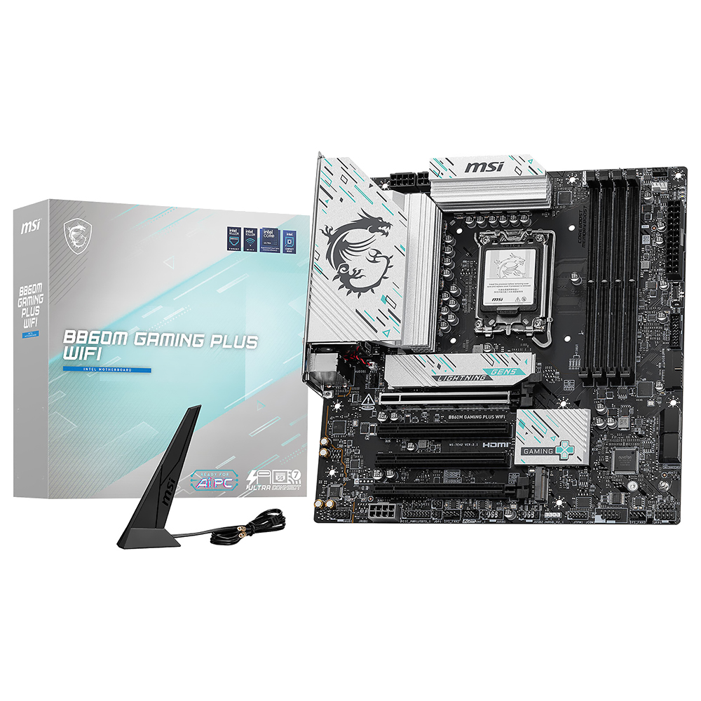 Placa Mãe MSI B860M Gaming Plus Wi-Fi Socket LGA 1851 / DDR5