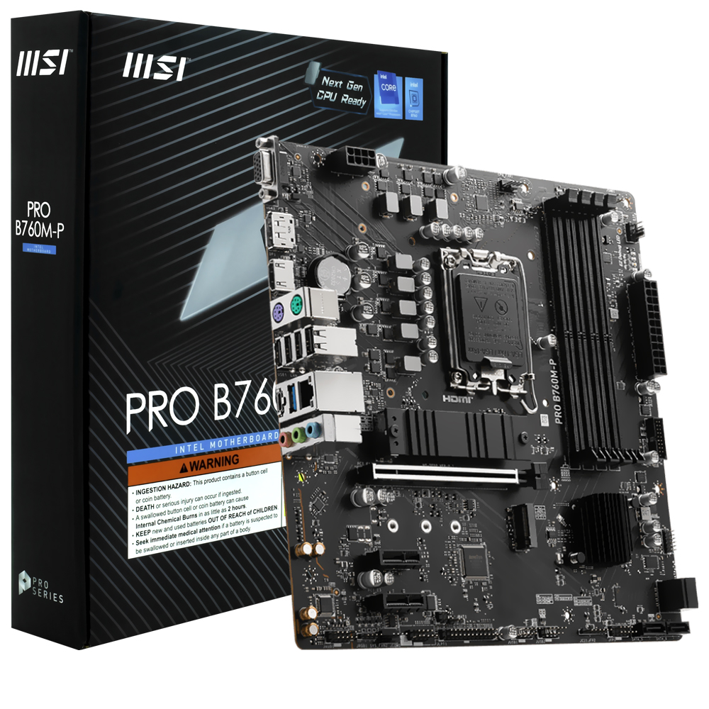 Placa Mãe MSI Pro B760M-P Socket LGA 1700 / VGA / DDR5