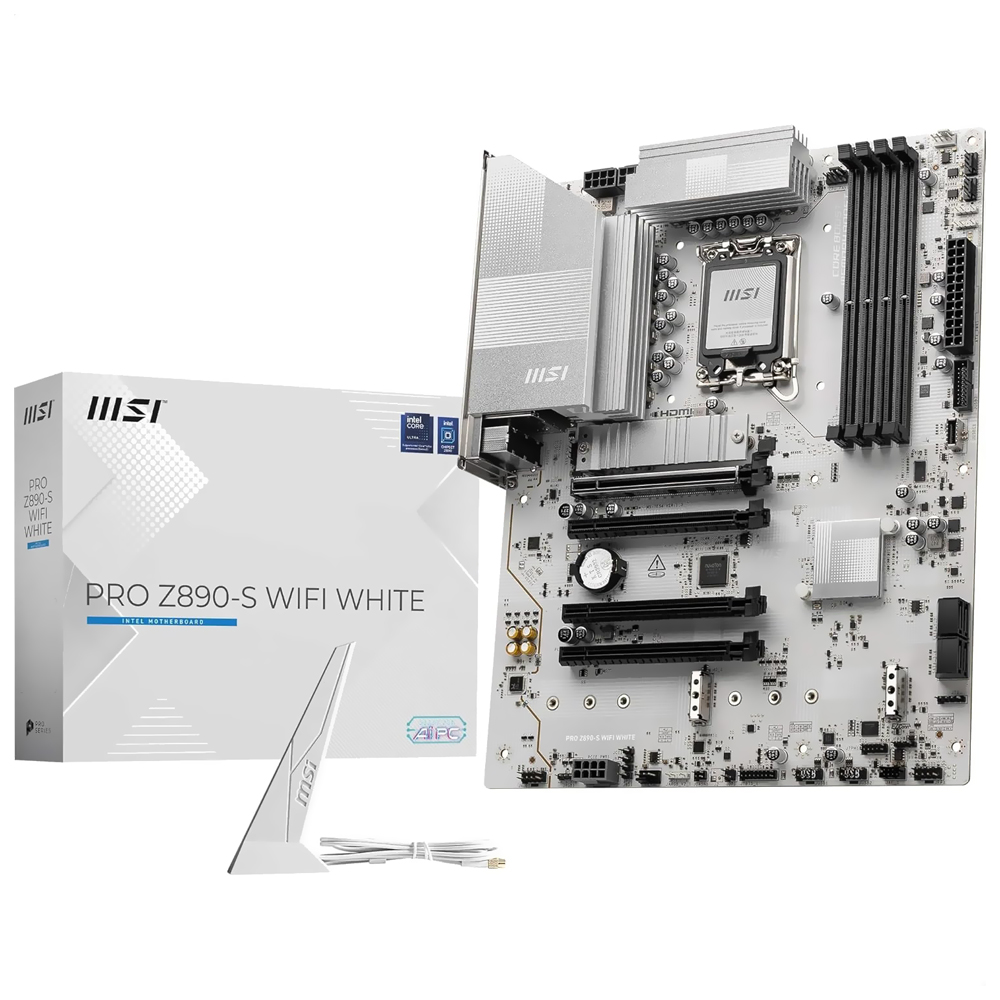 Placa Mãe MSI Pro Z890-S Wi-Fi White Socket LGA 1851 / DDR5