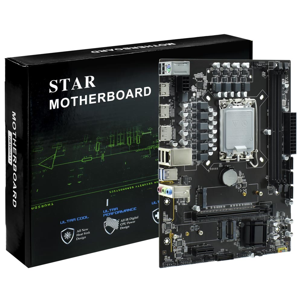 Placa Mãe STAR H610G611 Socket LGA 1700 / DDR4