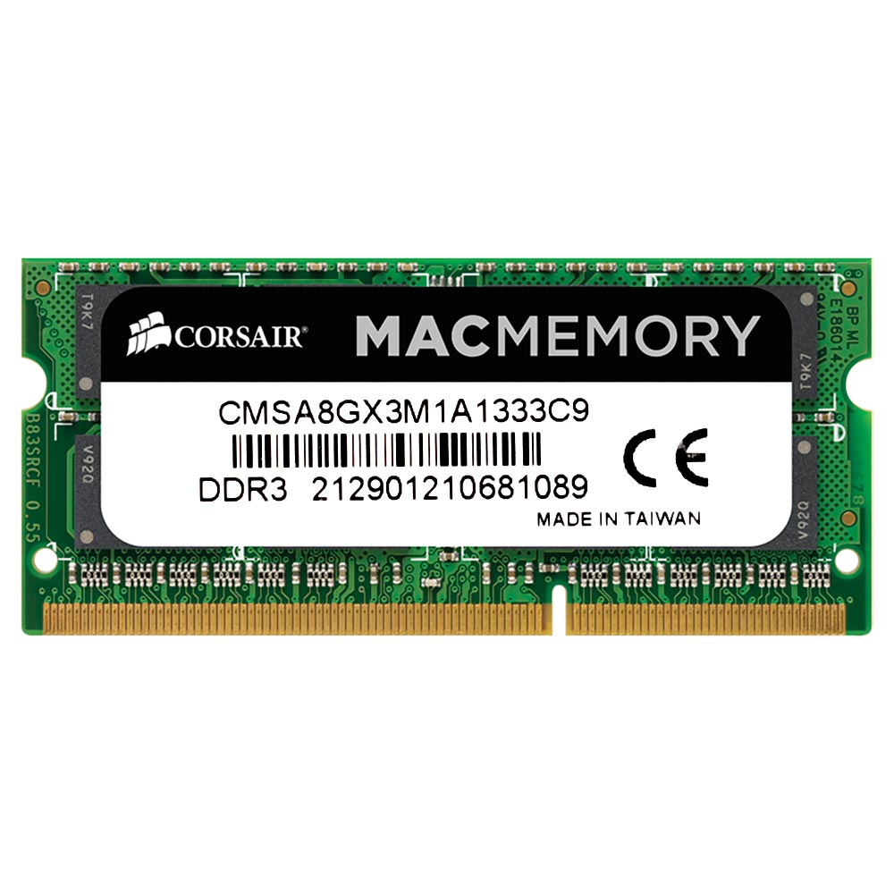 Memória RAM para MacBook Corsair DDR3 8GB 1333MHz - CMSA8GX3M1A1333C9