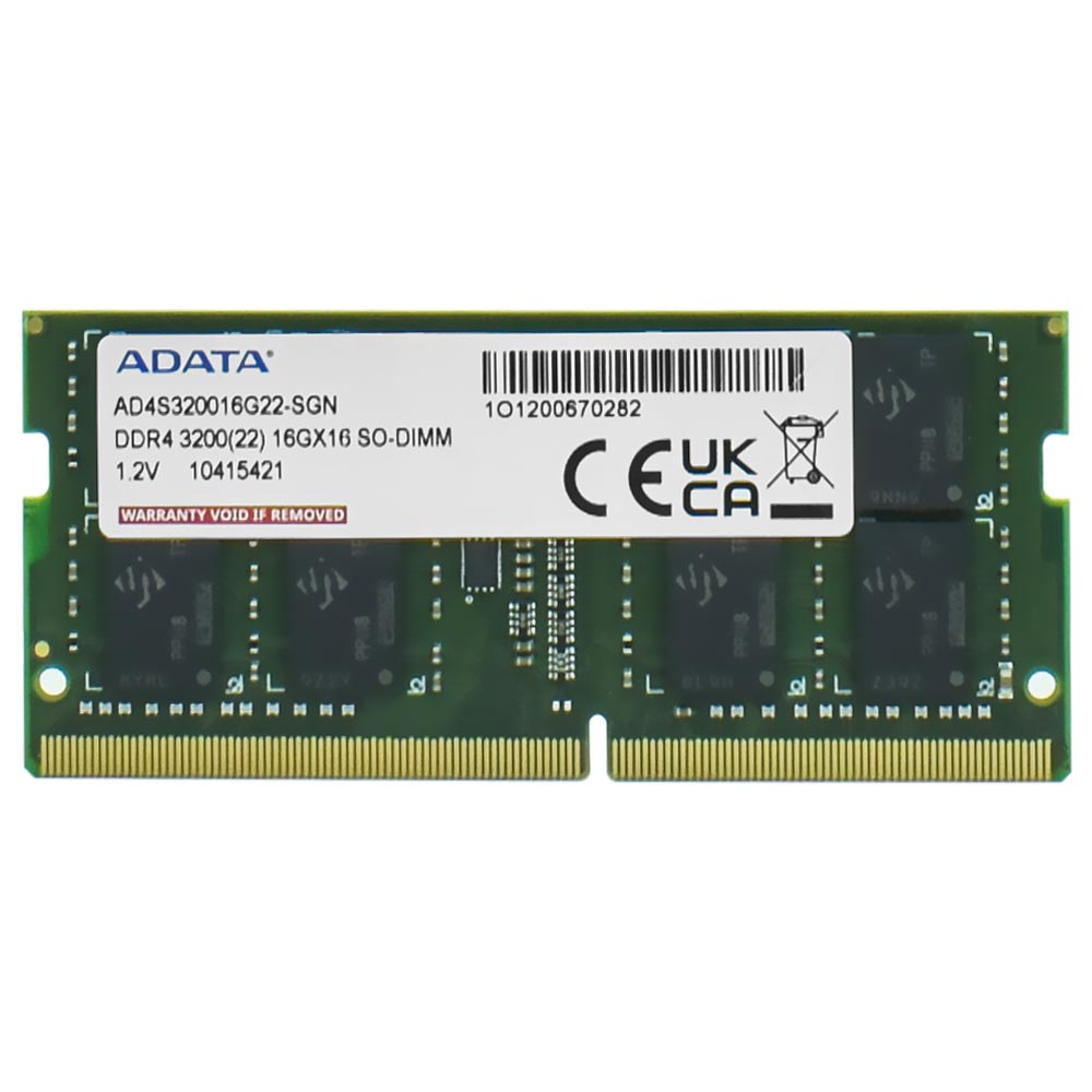 Memória RAM para Notebook ADATA DDR4 16GB 3200MHz - AD4S320016G22-SGN