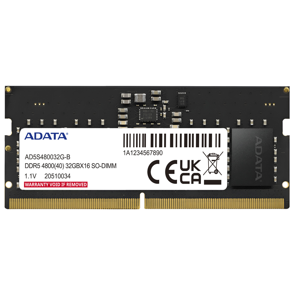 Memória RAM para Notebook ADATA DDR5 8GB 4800MHz - AD5S48008G-S