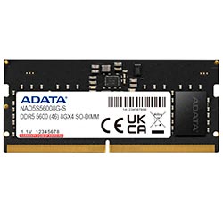 Memória RAM para Notebook ADATA DDR5 8GB 5600MHz - AD5S56008G-S