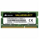 Memória RAM para Notebook Corsair Value Select DDR3L 8GB 1600MHz - CMSO8GX3M1C1600C11