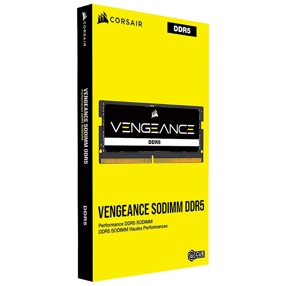 Memória RAM para Notebook Corsair Vengeance DDR5 64GB (2x32GB) 4800MHz - Preto (CMSX64GX5M2A4800C40)