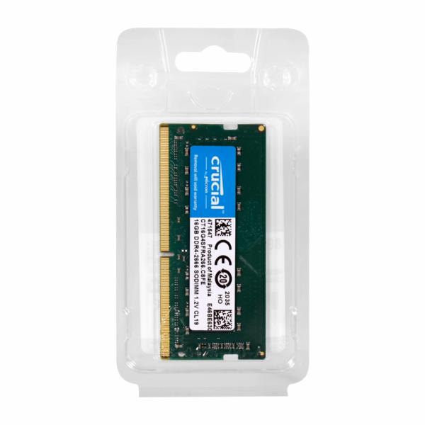Memória RAM para Notebook Crucial DDR4 16GB 2666MHz - CT16G4SFRA266
