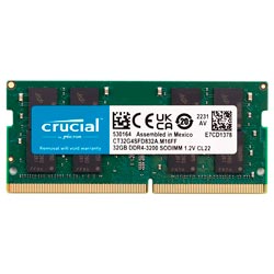 Memória RAM para Notebook Crucial DDR4 32GB 3200MHz - CT32G4SFD832A