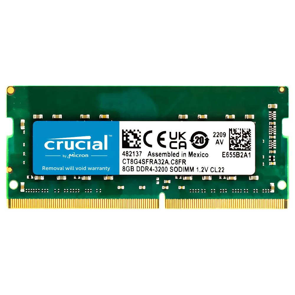 Memoria RAM para Notebook Crucial DDR4 8GB 3200MHz - CT8G4SFRA32A