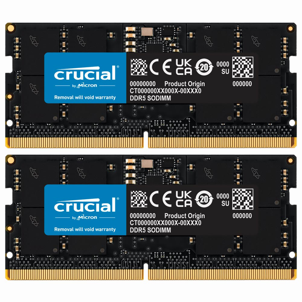 Memória RAM para Notebook Crucial DDR5 32GB (2X16GB) 4800MHz - CT2K16G48C40S5