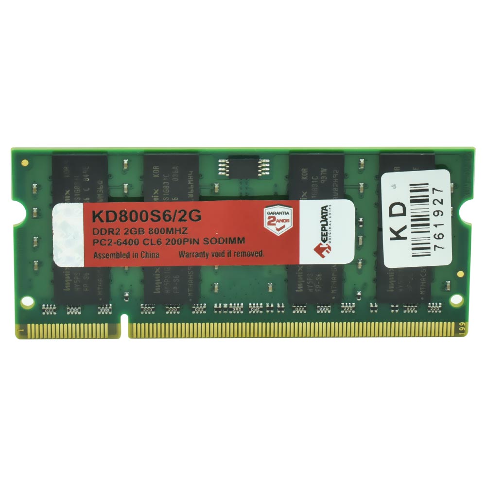 Memória RAM para Notebook Keepdata DDR2 2GB 800MHz - KD800S6/2G