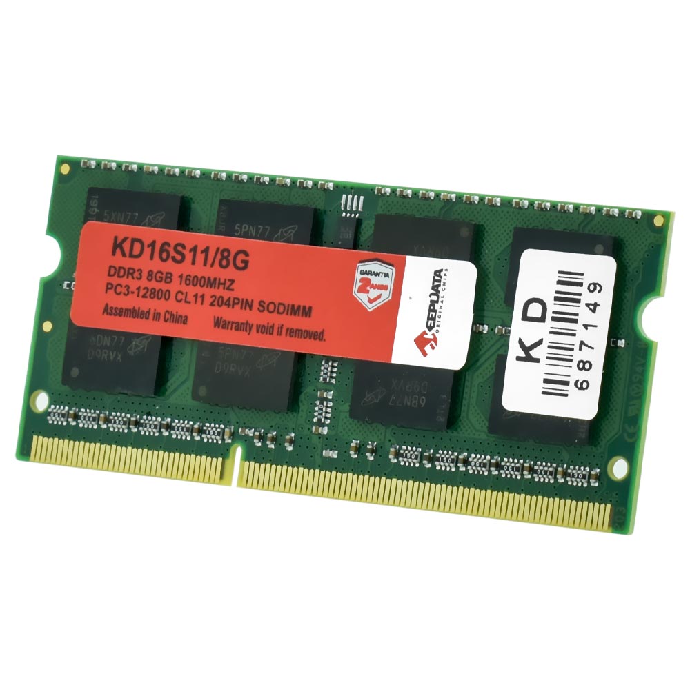 Memória RAM para Notebook Keepdata DDR3 8GB 1600MHz - KD16S11/8G