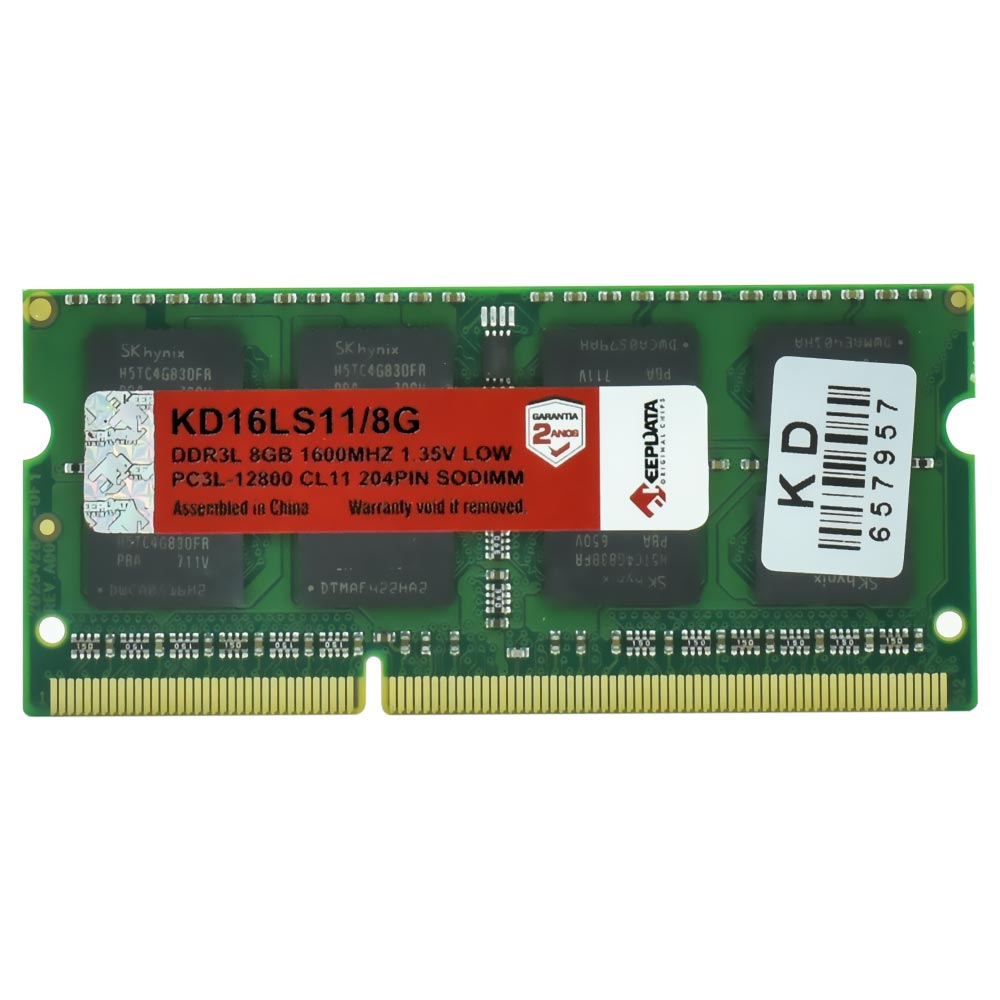 Memoria RAM para Notebook Keepdata DDR3L 8GB 1600MHz - KD16LS11/8G