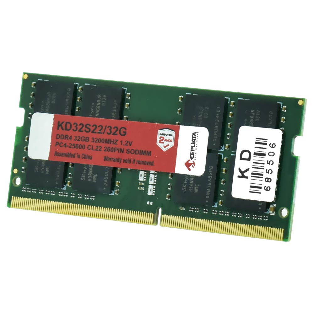 Memória RAM para Notebook Keepdata DDR4 32GB 3200MHz - KD32S22/32G