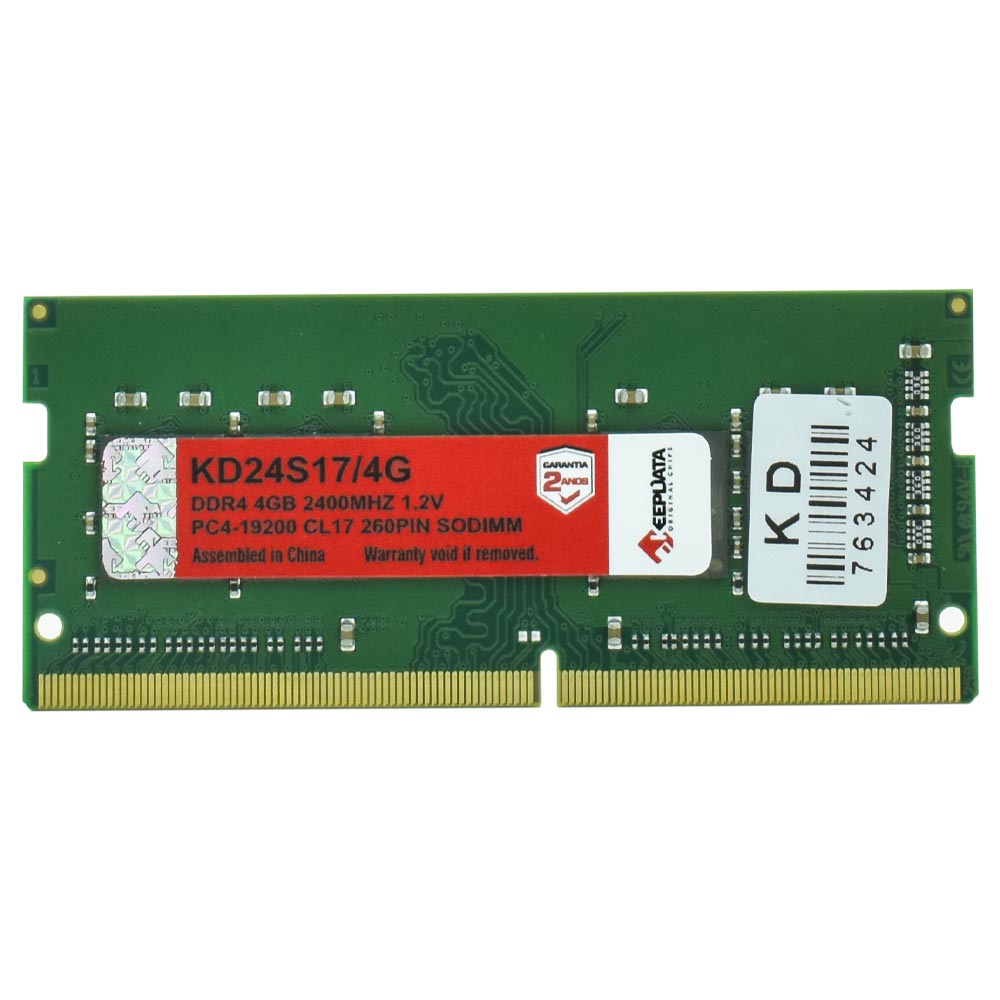 Memória RAM para Notebook Keepdata DDR4 4GB 2400MHz - KD24S17/4G