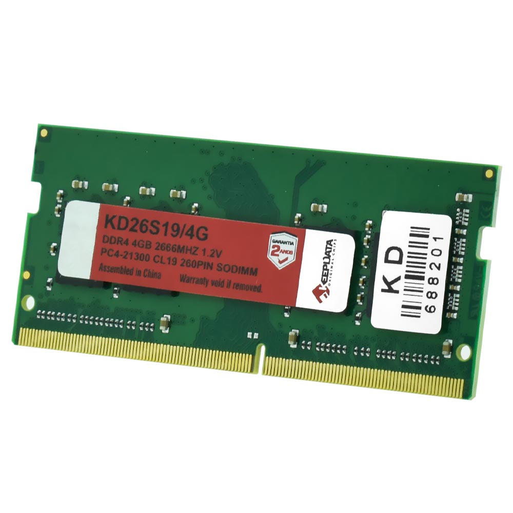 Memória RAM para Notebook Keepdata DDR4 4GB 2666MHz - KD26S19/4G