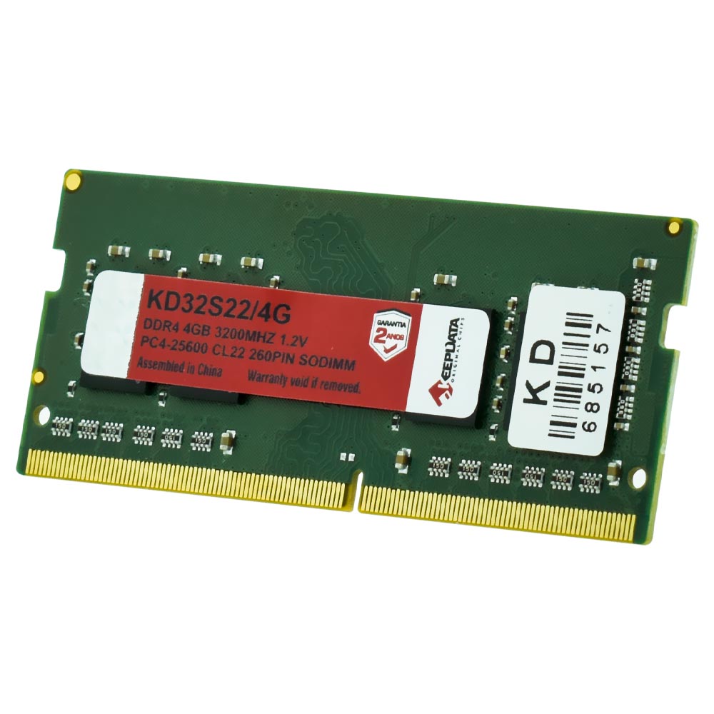 Memória RAM para Notebook Keepdata DDR4 4GB 3200MHz - KD32S22/4G