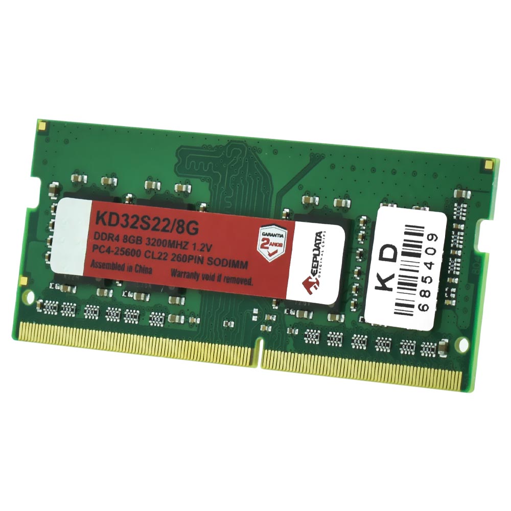 Memória RAM para Notebook Keepdata DDR4 8GB 3200MHz - KD32S22/8G