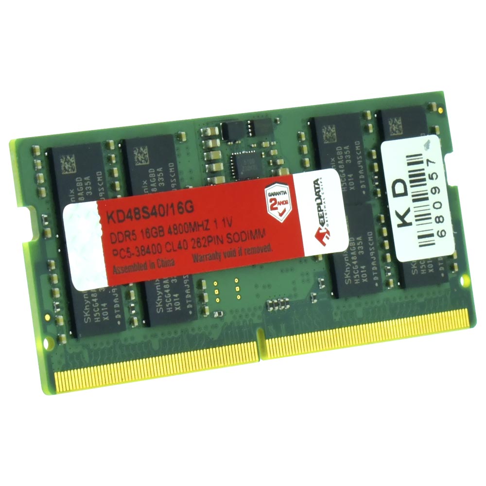 Memória RAM para Notebook Keepdata DDR5 16GB 4800MHz - KD48S40/16G