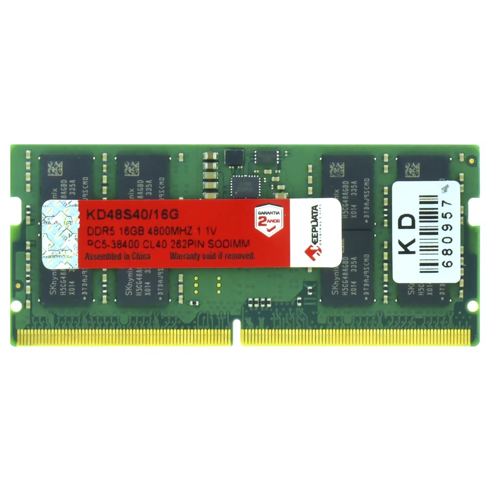 Memoria RAM para Notebook Keepdata DDR5 16GB 4800MHz - KD48S40/16G