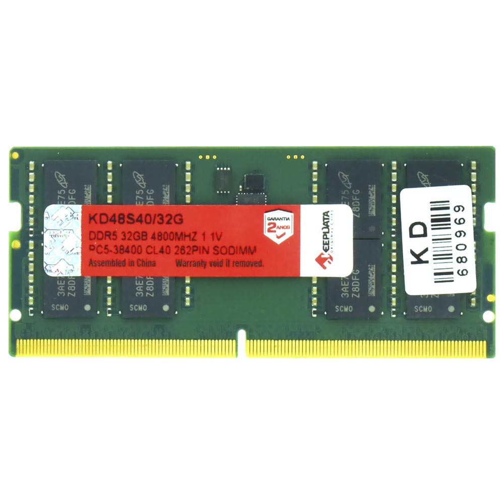Memória RAM para Notebook Keepdata DDR5 32GB 4800MHz - KD48S40/32G