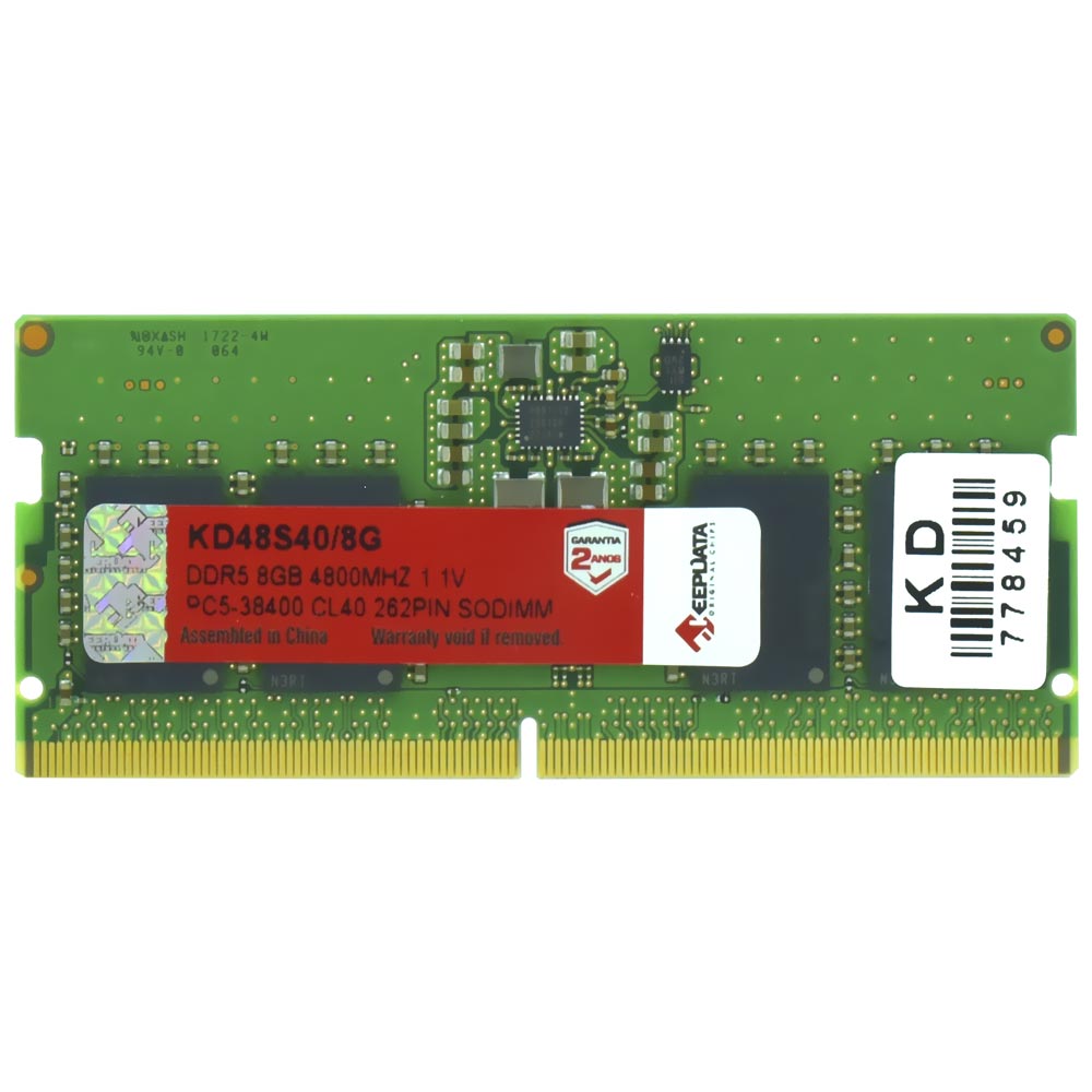 Memória RAM para Notebook Keepdata DDR5 8GB 4800MHz - KD48S40/8G