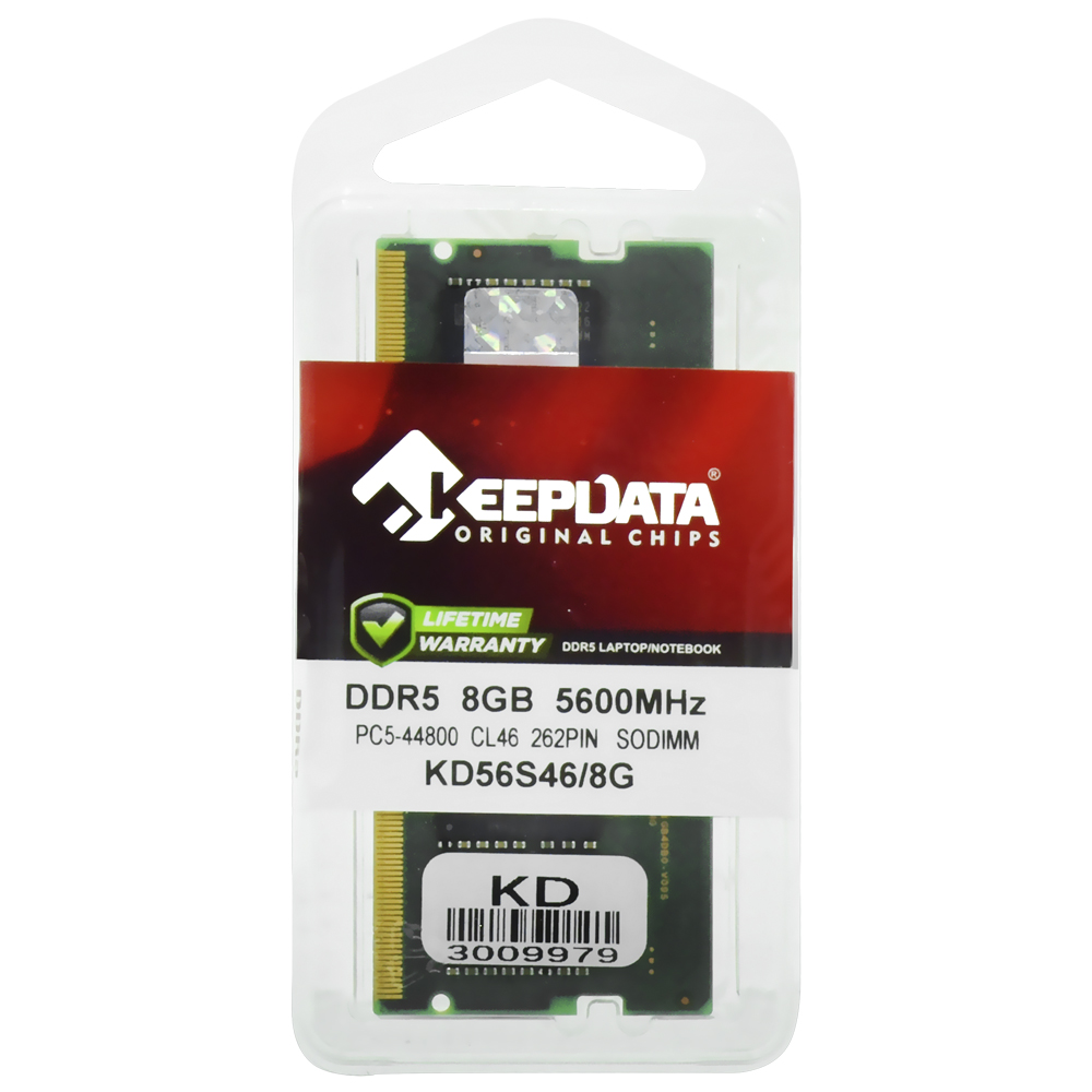 Memória RAM para Notebook Keepdata DDR5 8GB 5600MHz - KD56S46/8G