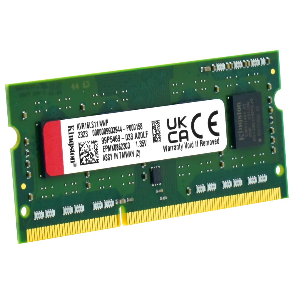 Memória RAM para Notebook Kingston DDR3L 4GB 1600MHz - KVR16LS11/4WP