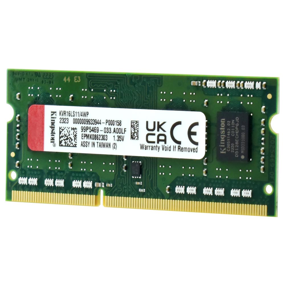 Memória RAM para Notebook Kingston DDR3L 4GB 1600MHz - KVR16LS11/4WP