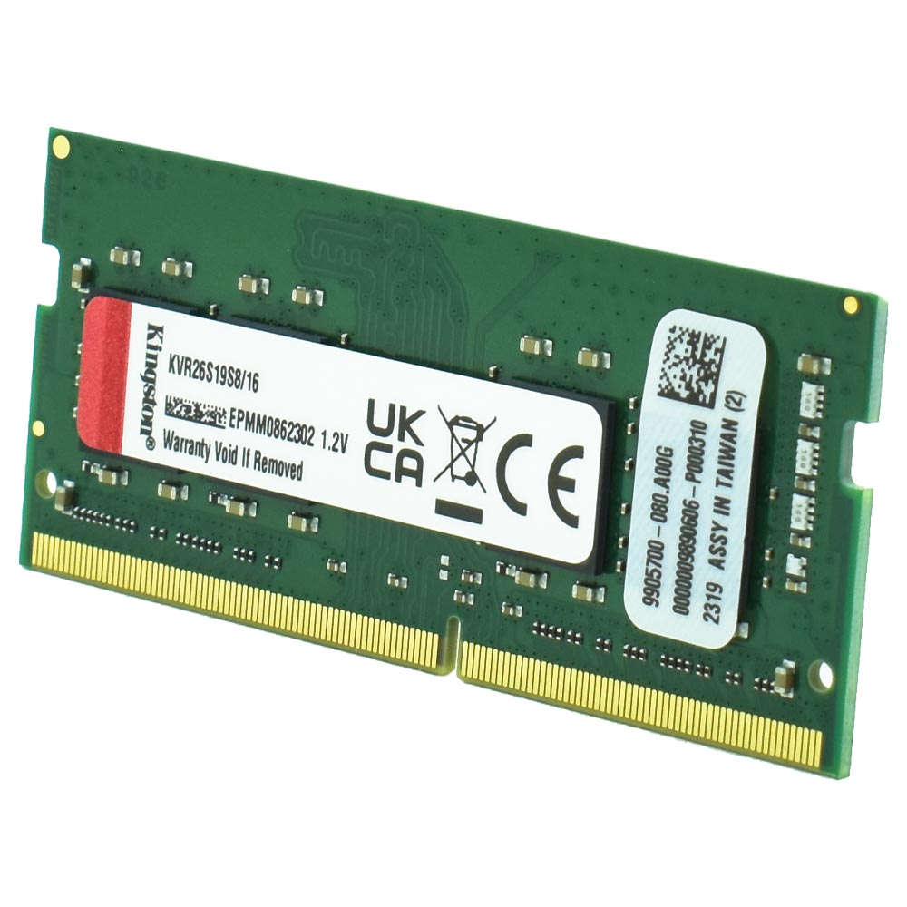 Memória RAM para Notebook Kingston DDR4 16GB 2666MHz - KVR26S19S8/16 