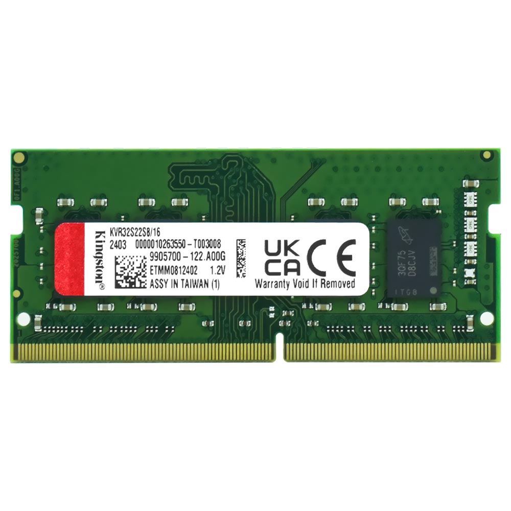 Memoria RAM para Notebook Kingston DDR4 16GB 3200MHz - KVR32S22S8/16