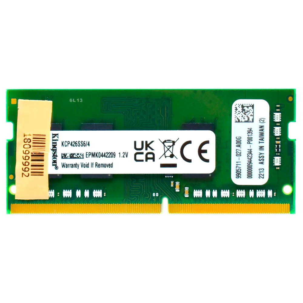Memória RAM para Notebook Kingston DDR4 4GB 2666MHz - KCP426SS6/4