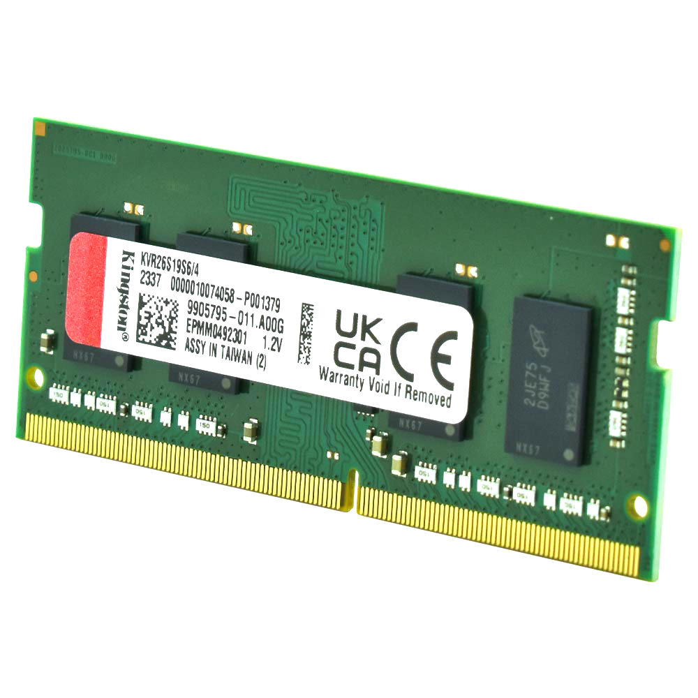 Memória RAM para Notebook Kingston DDR4 4GB 2666MHz - KVR26S19S6/4