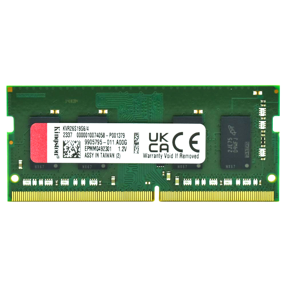 Memoria RAM para Notebook Kingston DDR4 4GB 2666MHz - KVR26S19S6/4