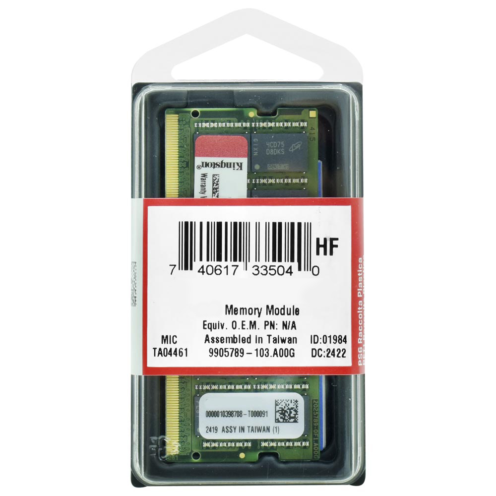 Memória RAM para Notebook Kingston DDR5 16GB 5600MHz - KVR56S46BS8-16