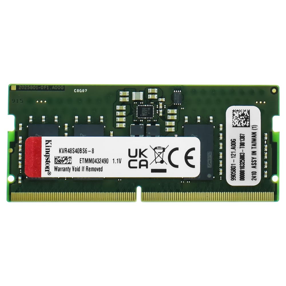 Memória RAM para Notebook Kingston DDR5 8GB 4800MHz - KVR48S40BS6-8