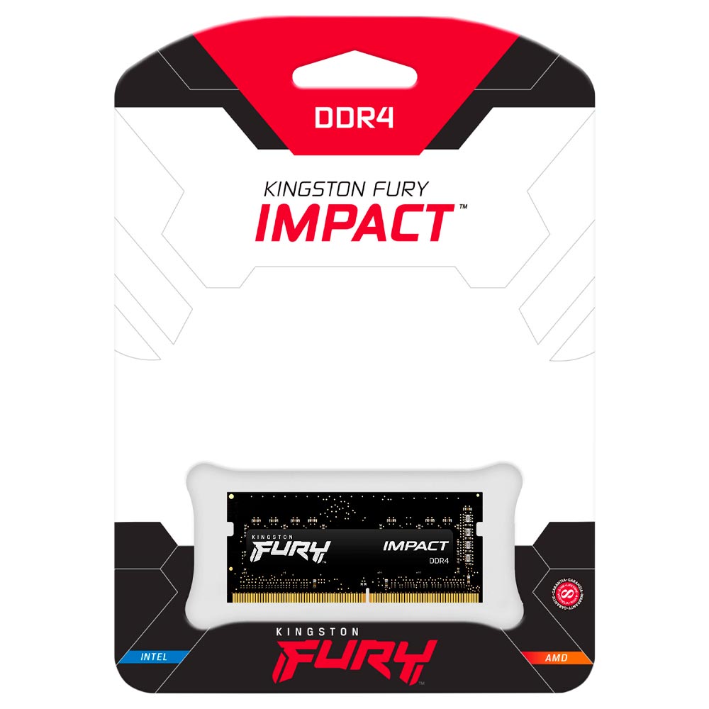 Memória RAM para Notebook Kingston Fury Impact DDR4 8GB 3200MHz - Preto (KF432S20IB/8)