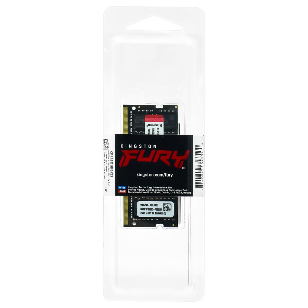 Memória RAM para Notebook Kingston Fury Impact DDR5 16GB 5600MHz - Preto (KF556S40IB-16)