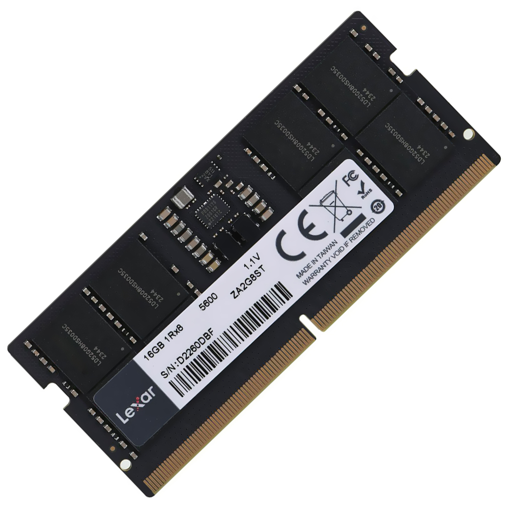 Memória RAM para Notebook Lexar DDR5 16GB 5600MHz - LD5S16G56C46ST-BGS