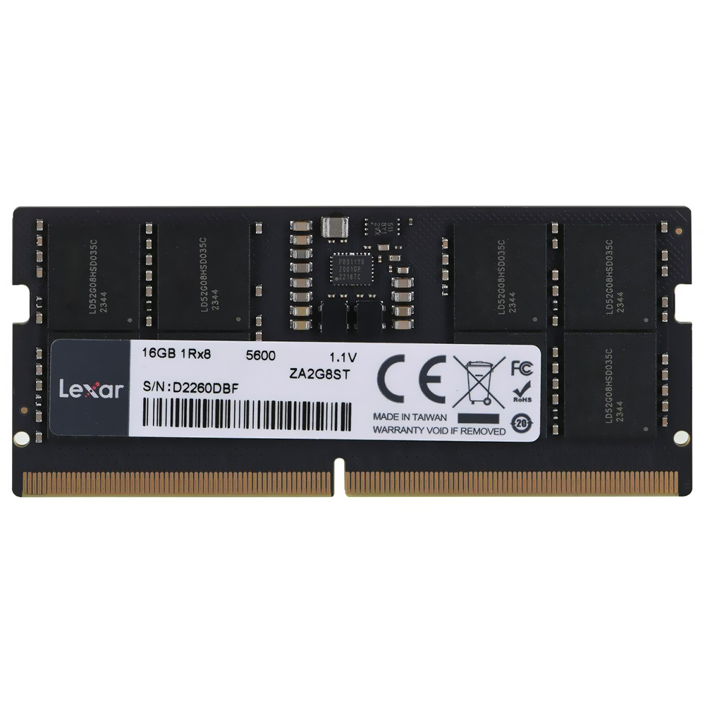 Memória RAM para Notebook Lexar DDR5 16GB 5600MHz - LD5S16G56C46ST-BGS