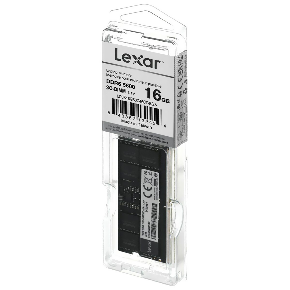 Memória RAM para Notebook Lexar DDR5 16GB 5600MHz - LD5S16G56C46ST-BGS