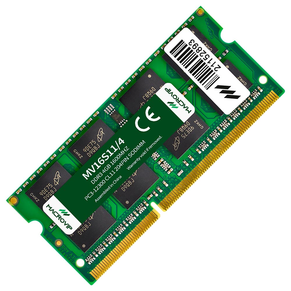 Memória RAM para Notebook Macrovip DDR3 4GB 1600MHz - MV16S11/4