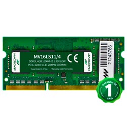 Memória RAM para Notebook Macrovip DDR3L 4GB 1600MHz - MV16LS11/4