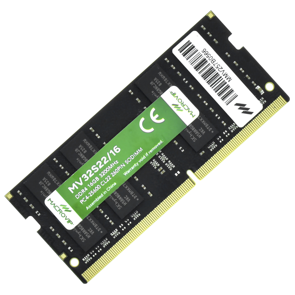 Memória RAM para Notebook Macrovip DDR4 16GB 3200MHz - MV32S22/16 
