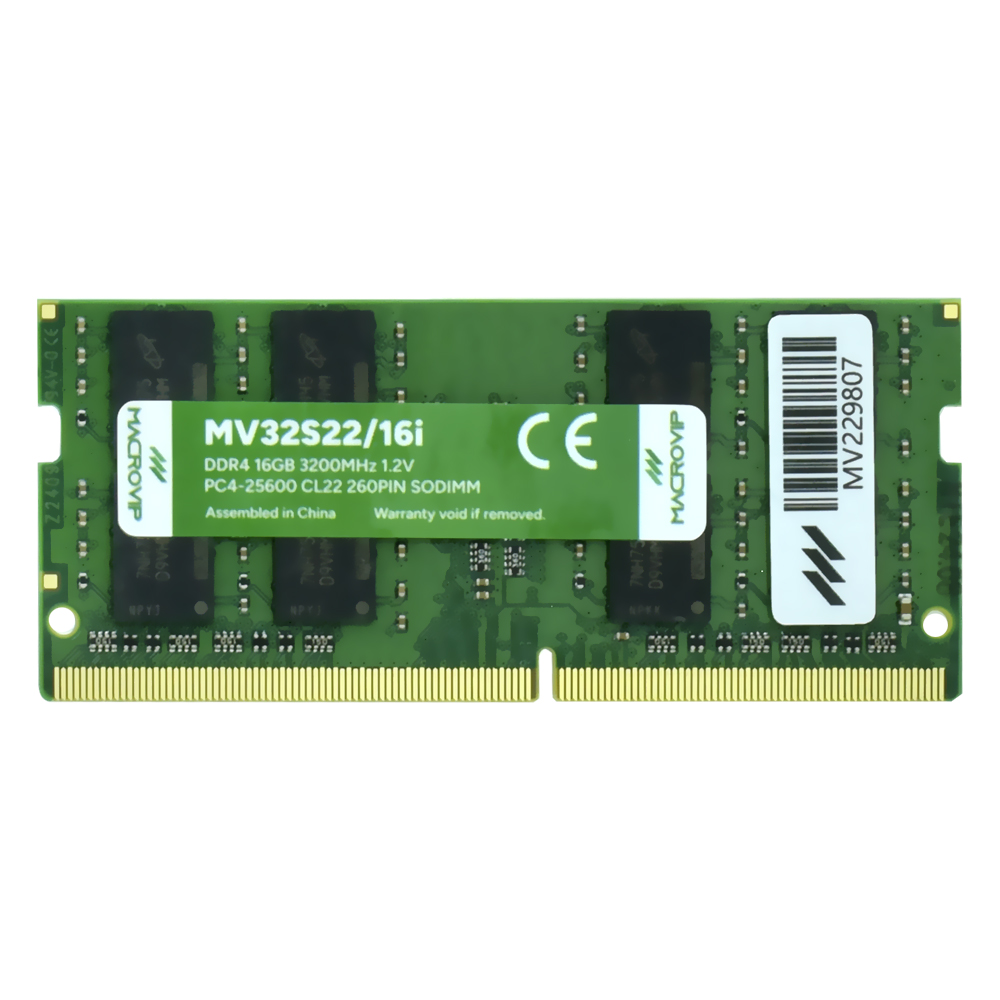 Memória RAM para Notebook Macrovip DDR4 16GB 3200MHz - MV32S22/16I