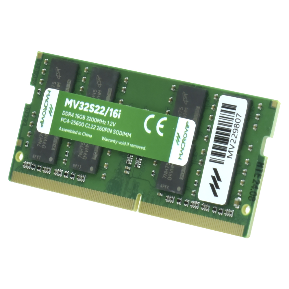 Memória RAM para Notebook Macrovip DDR4 16GB 3200MHz - MV32S22/16I