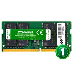 Memória RAM para Notebook Macrovip DDR4 32GB 3200MHz - MV32S22/32