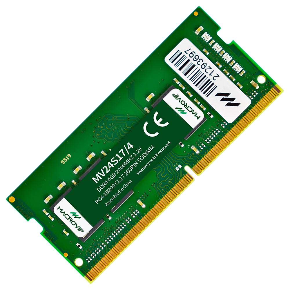Memória RAM para Notebook Macrovip DDR4 4GB 2400MHz - MV24S17/4